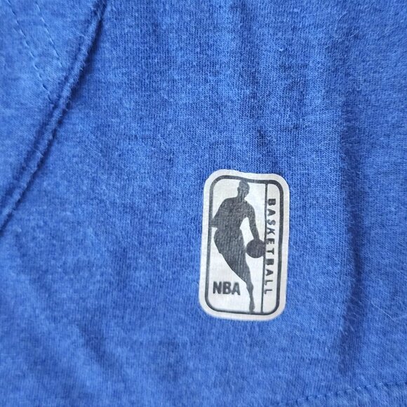 NBA navy blue with red screen print lightweight long sleeve hoodie - Picture 2 of 6